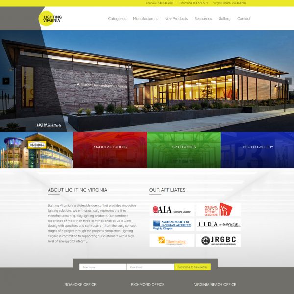 Lighting Virginia Website by Jonas Marketing